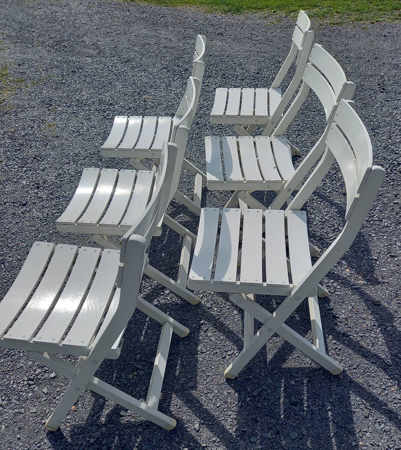 6 vintage garden chairs 60 70 R Gleizes