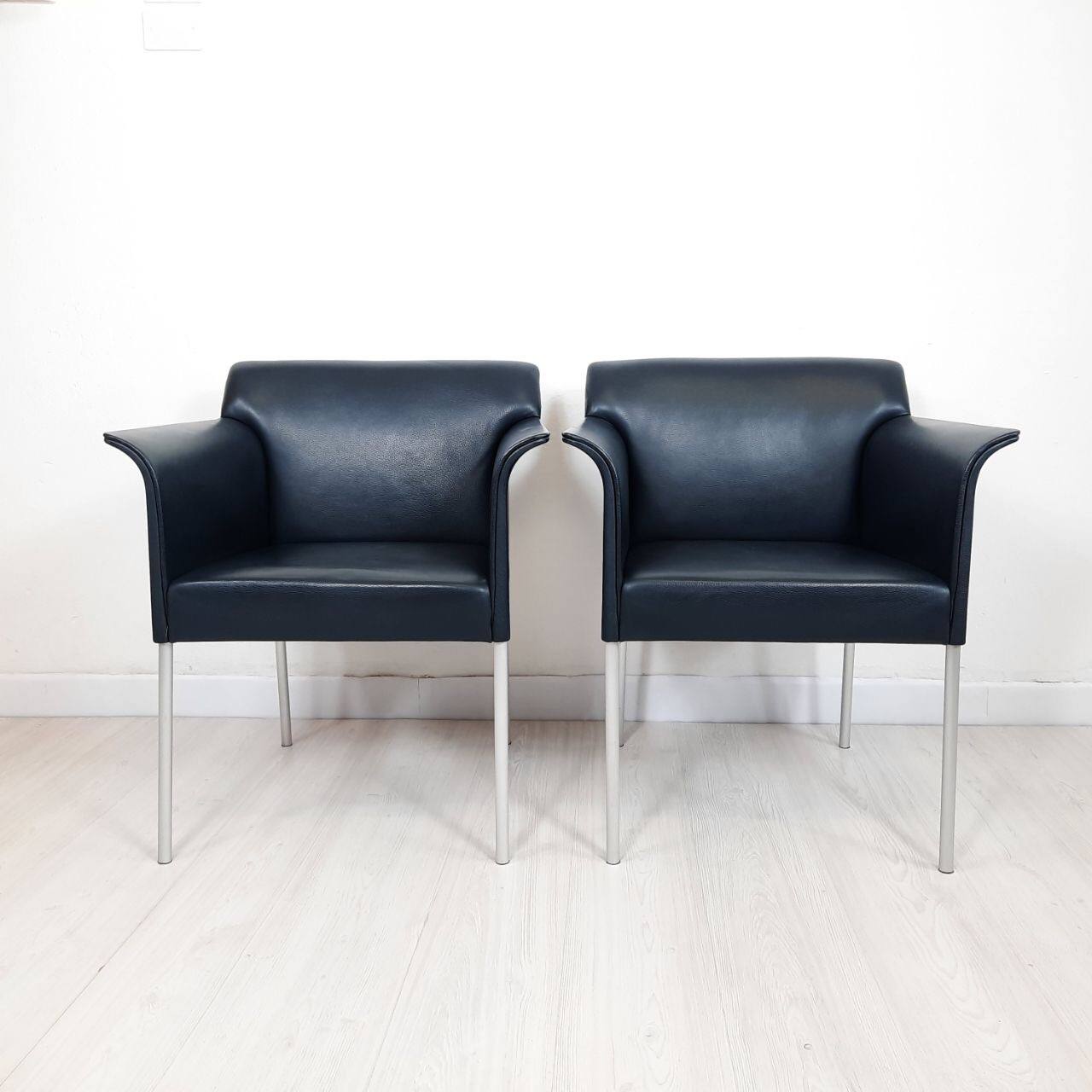 Quatre fauteuils de Matteo Grassi cuir années 1990/2000