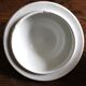 Antique soup tureen, white earthenware, with stopper decoration.