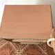 60s pink and gold Lloyd loom bedside table