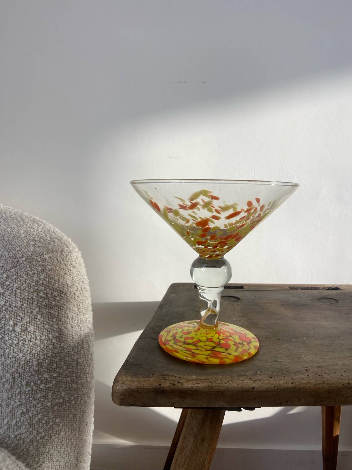 Clichy glass fruit bowl