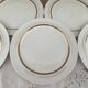 Set of 7 Limoges porcelain dinner plates by A. Vignaud