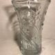 Old vase transparent molded glass