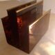Magazine holder in lucite, tortoiseshell