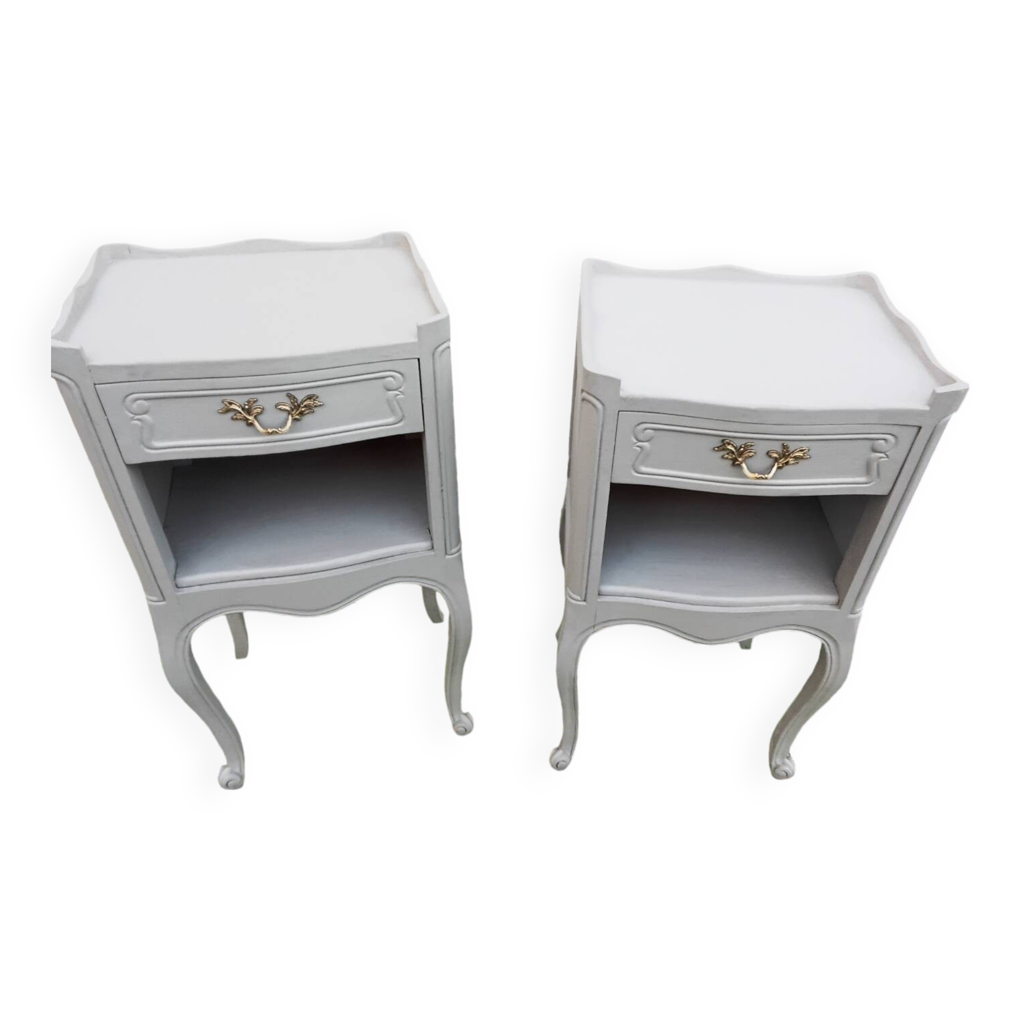 Pair of gray bedside tables