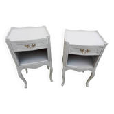 Paire de chevets gris