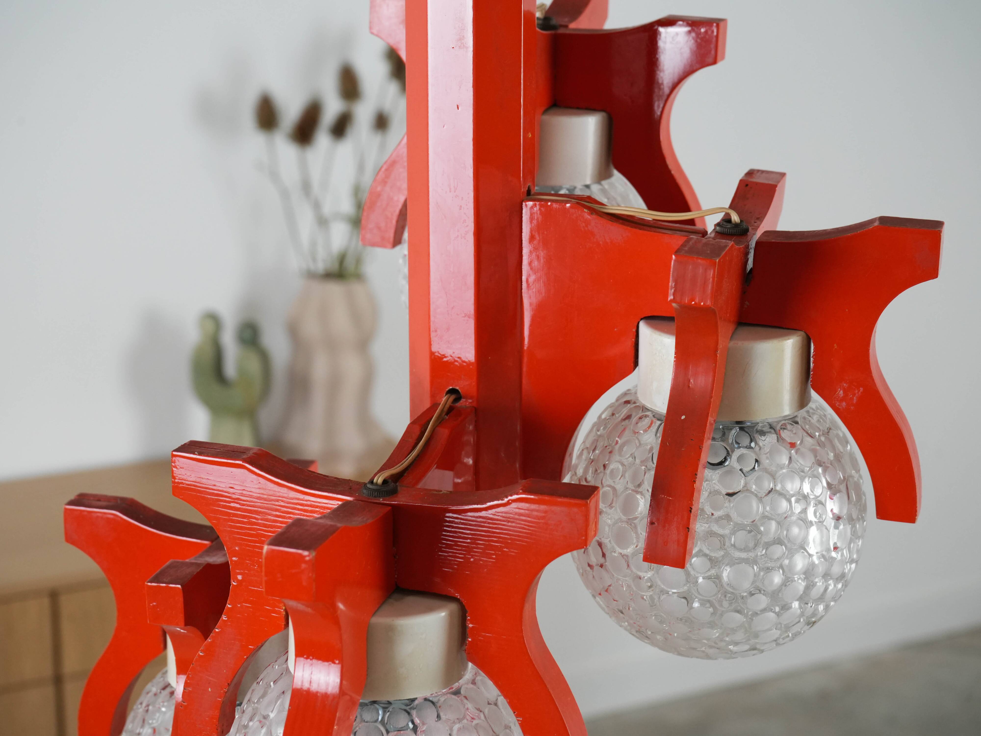 Pendant lamp, Space Age, 1970s, manufactured in Italy