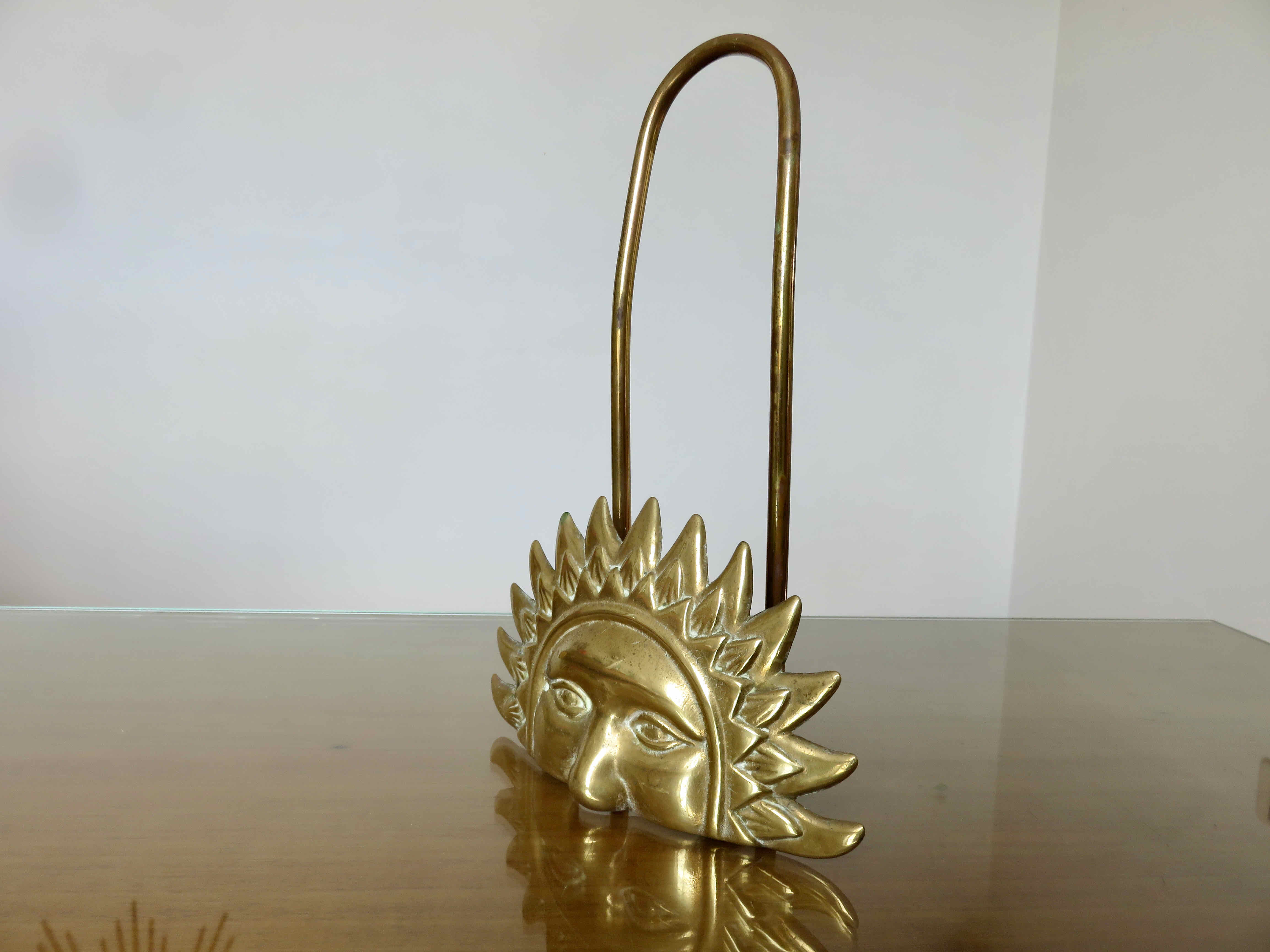 Letter holder "sun" brass 60s 70s