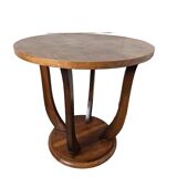 table guéridon vintage en marqueterie