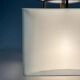 Lampe pendentif blanche vintage Cube, époque spatiale, années 1970