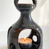 Vintage Handcrafted Stoneware Candle Holder
