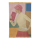 Painted canvas depicting a woman from the 1950s. Contemporary work.