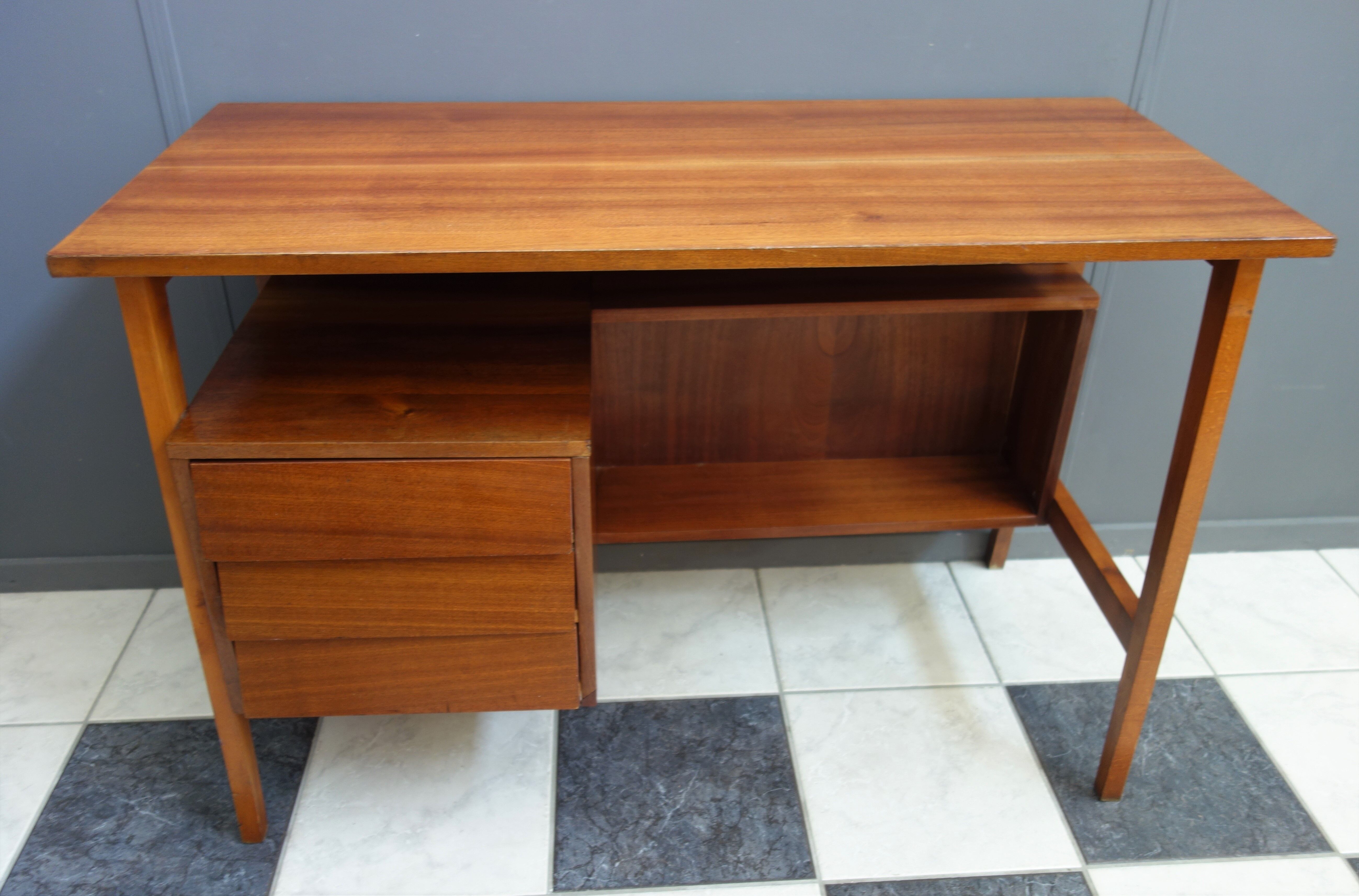 Scandinavian style wood desk 1960s
