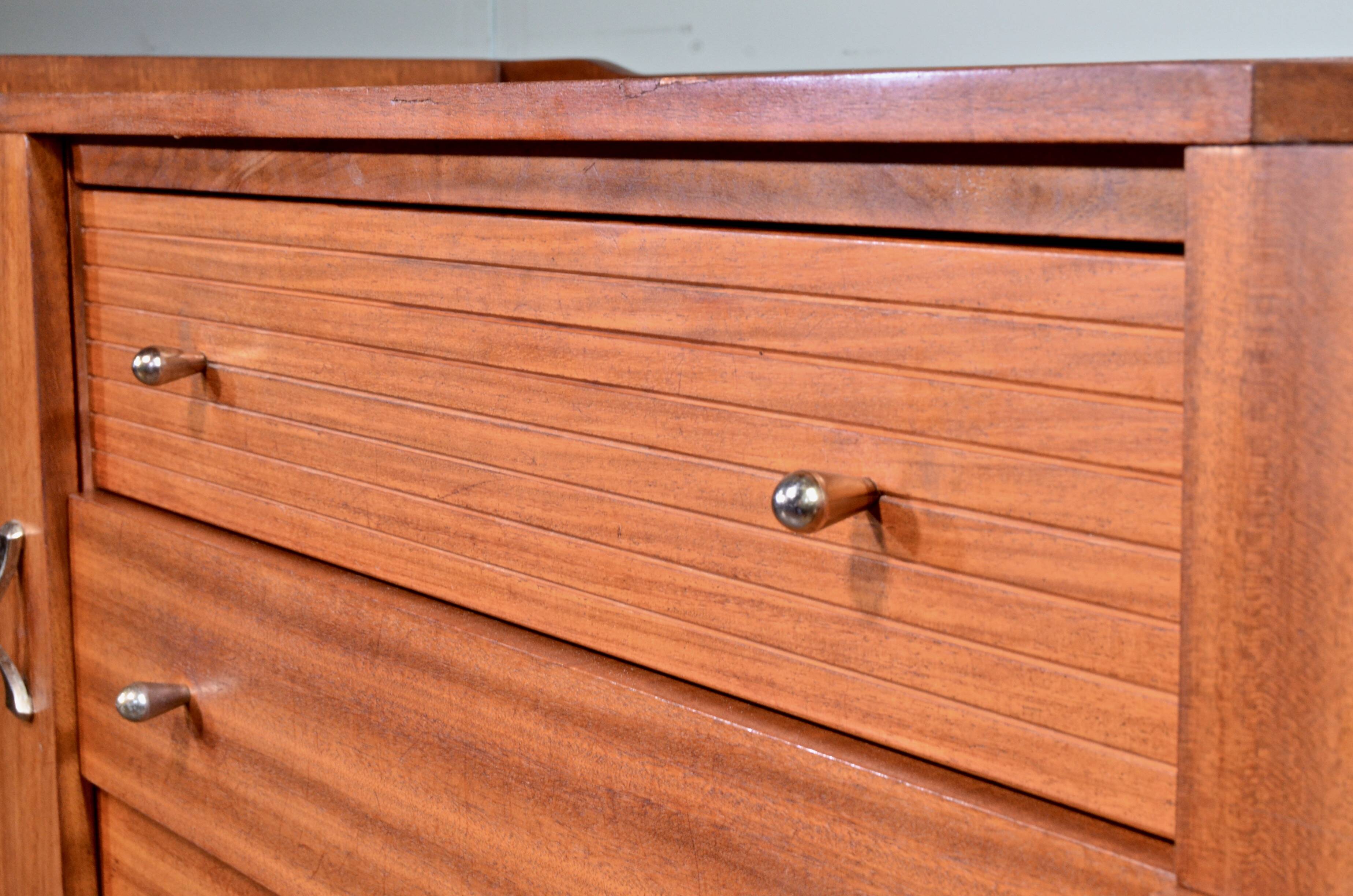 Midcentury Petite Sideboard / Cabinet In Teak From Austinsuite. Vintage Mod