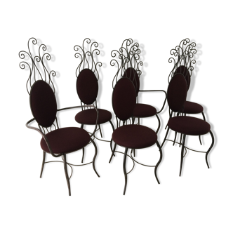 4  Chaises et 2 fauteuils de salle à manger