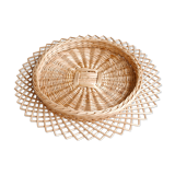 Wicker sun dish, 70s