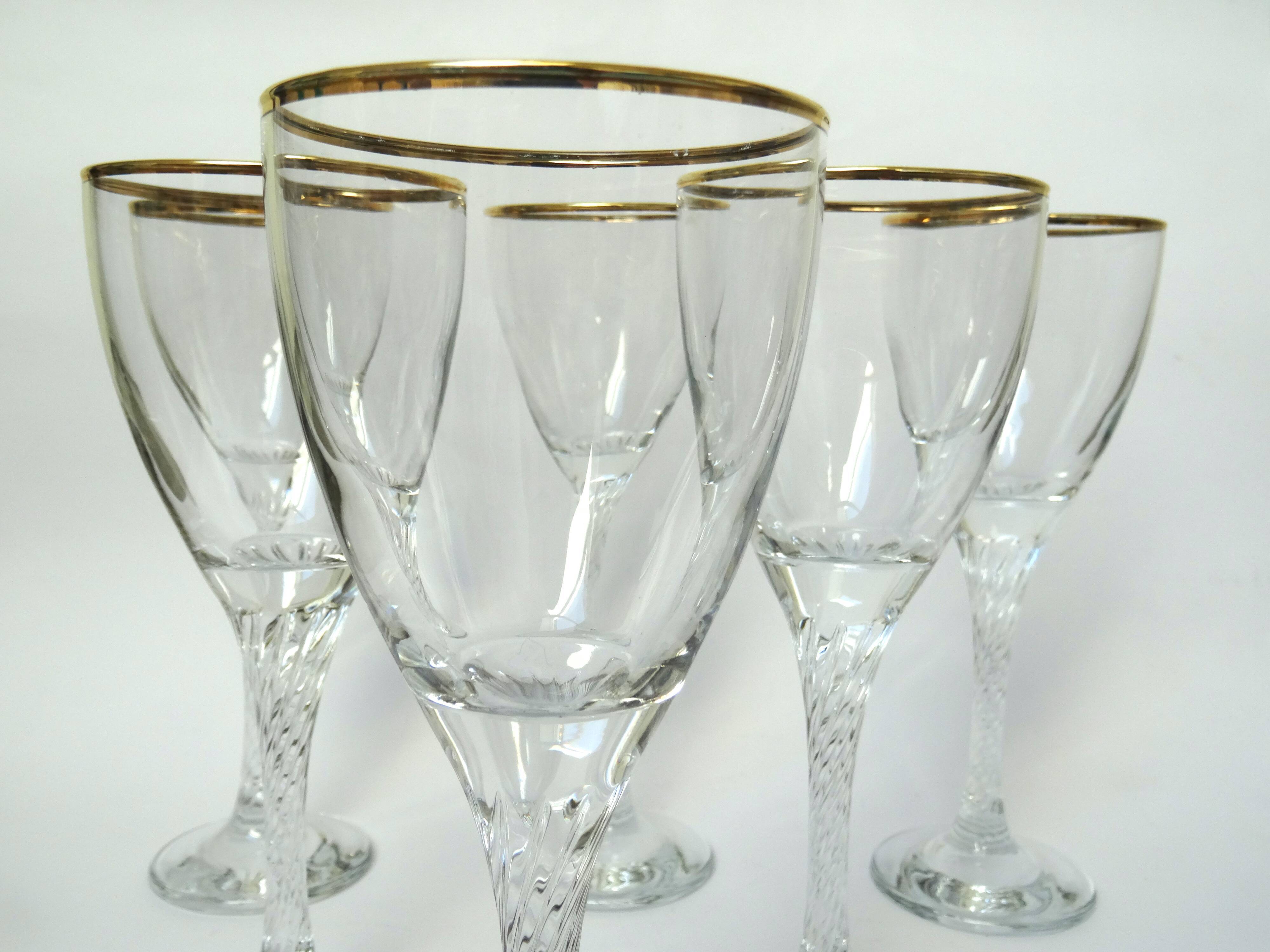 6 verres à vin rouge