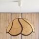 Suspension vintage en fibres naturelles et tissu
