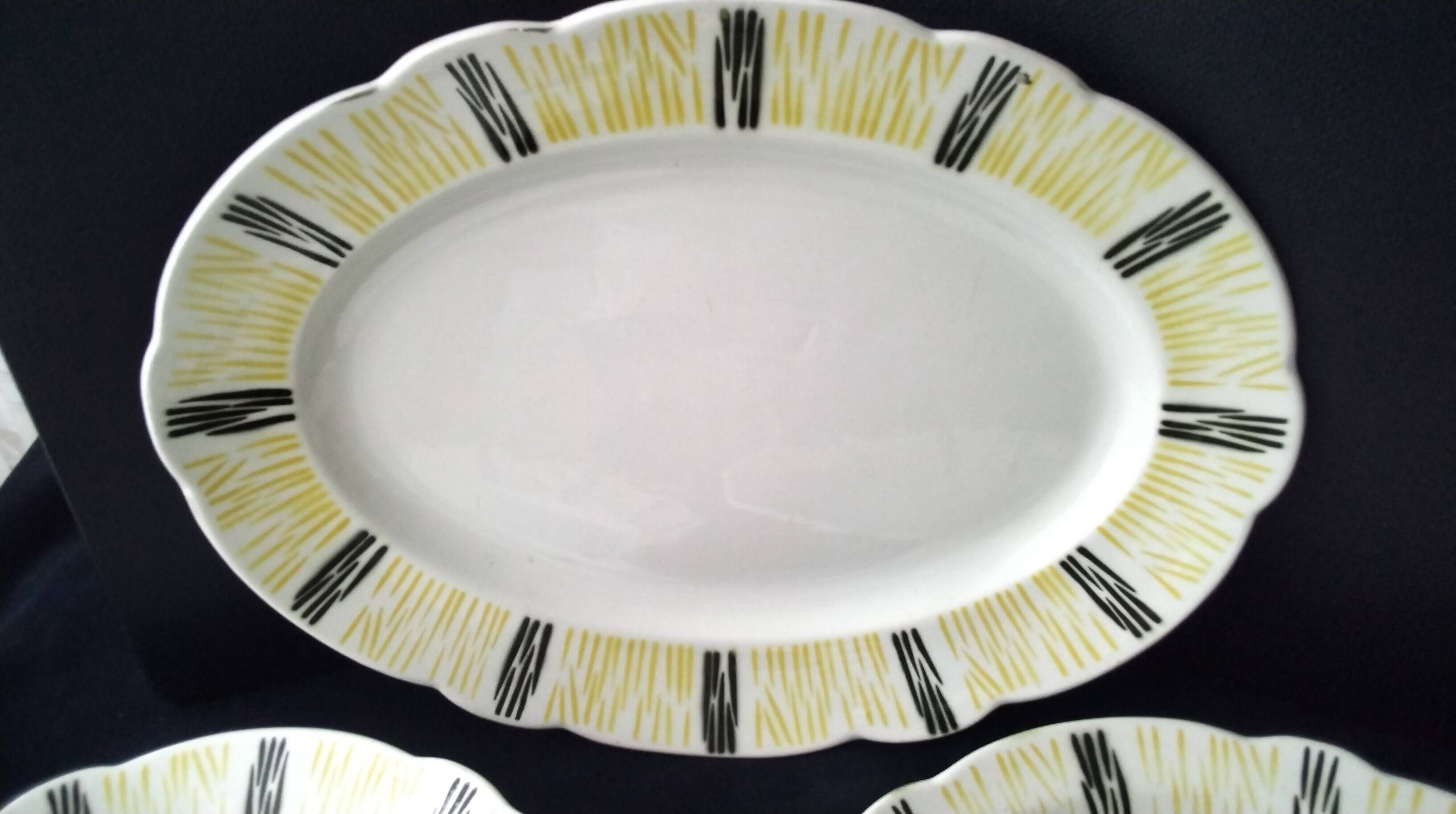 Set of 3 Badonviller ceramic dishes Vintage