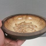 Delicious partially glazed ceramic dish 1970-80s