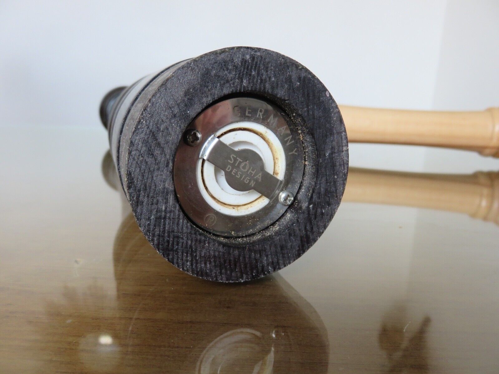 Salt and pepper mills " stoha design " germany, xxl, beech, 1980s