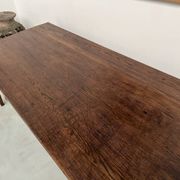 Grande table écritoire des années 40 en chêne massif