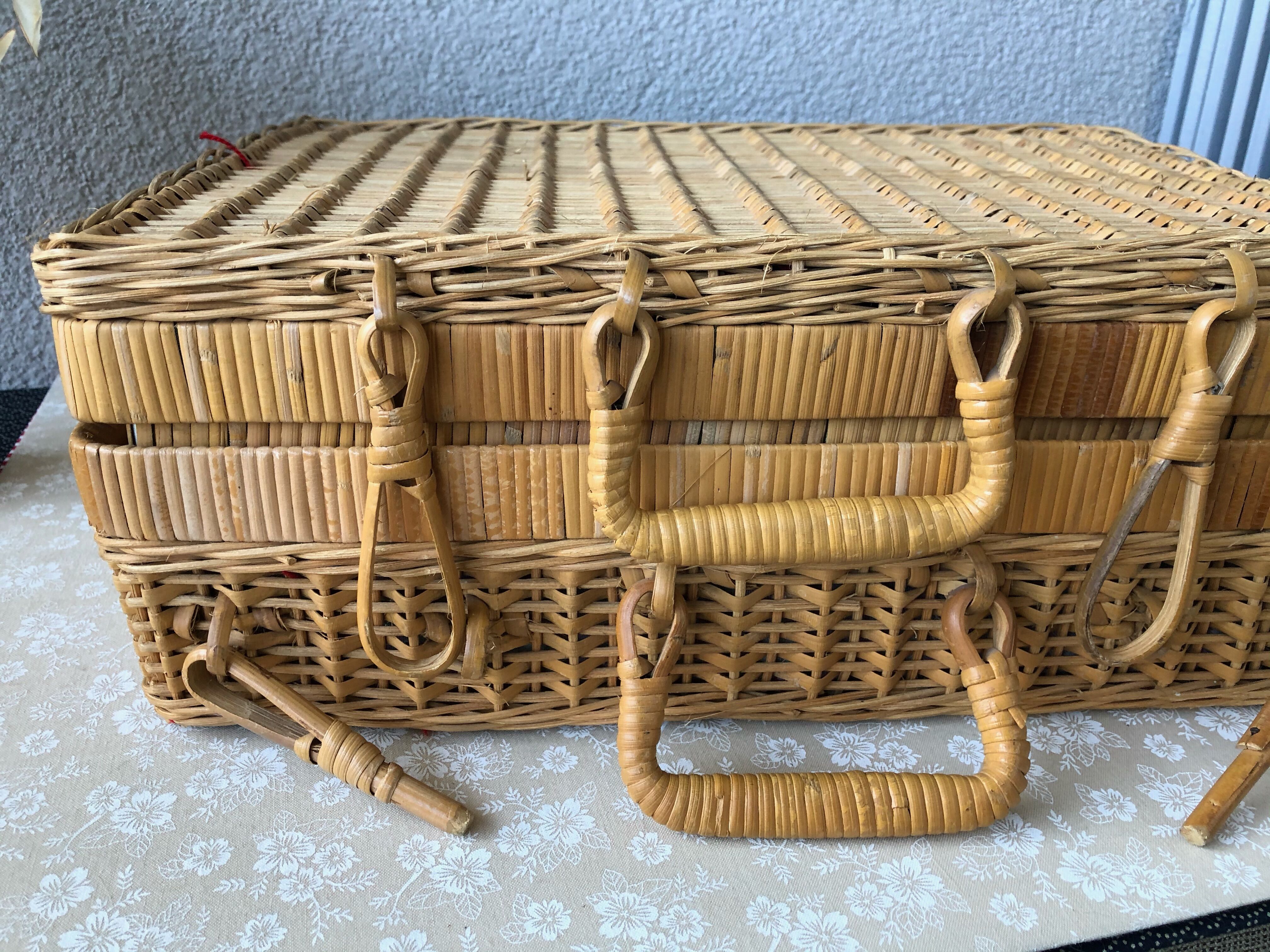 Wicker suitcase