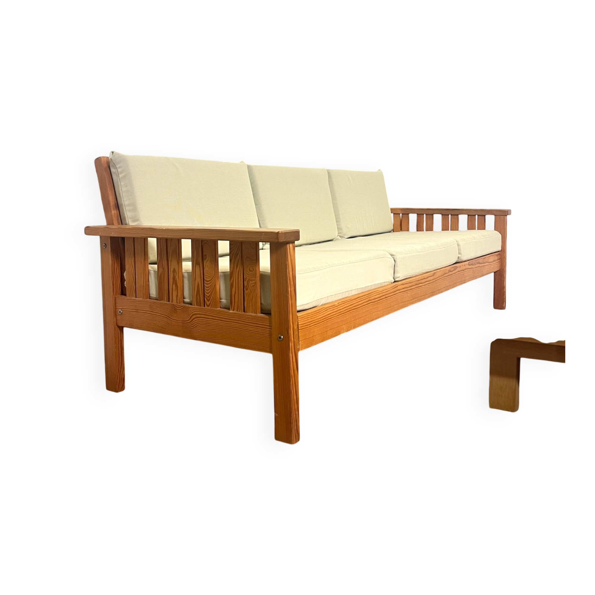 Vintage Scandinavian three-seater sofa