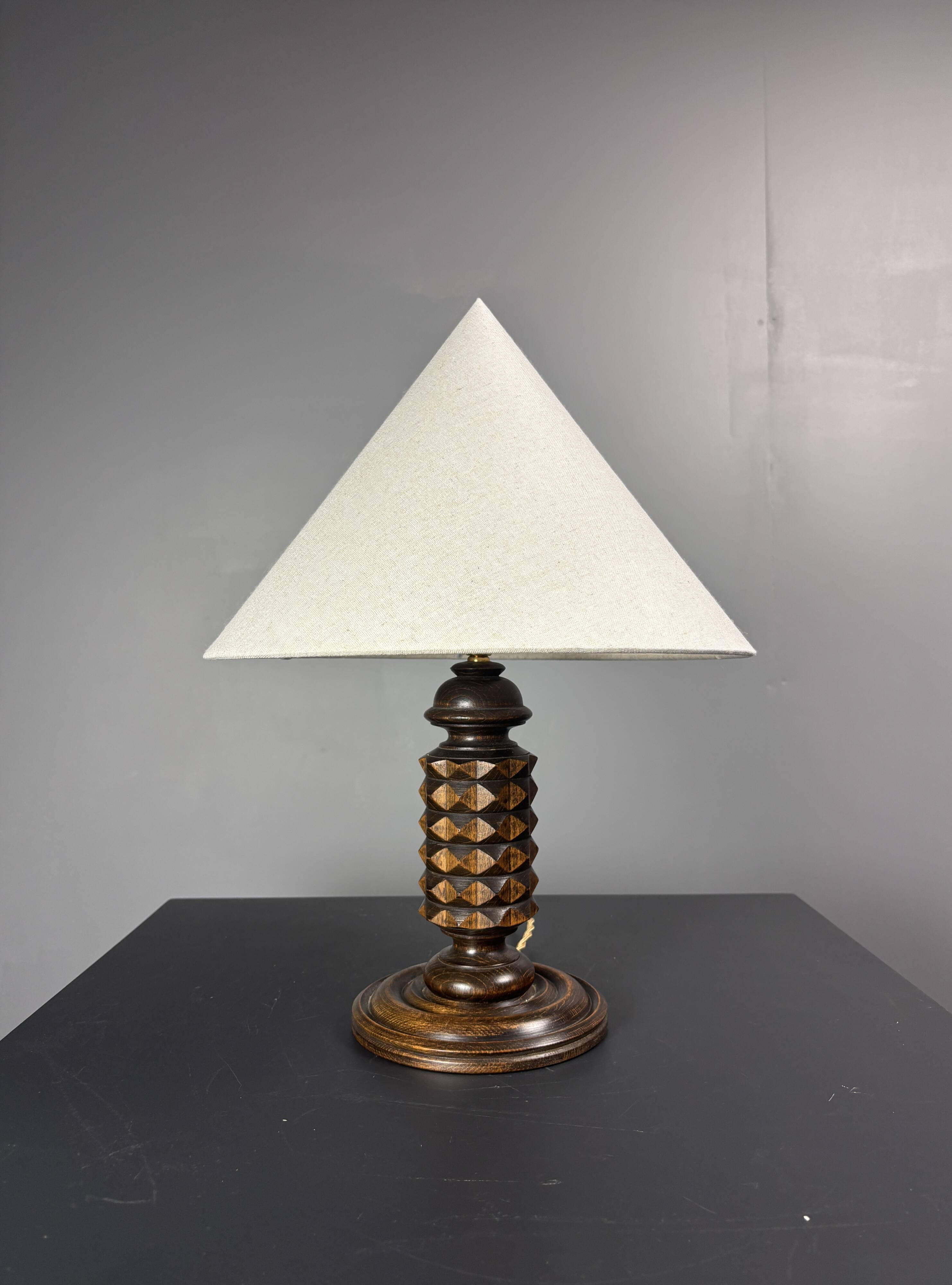 Midcentury French brutalist table lamp in the style of Charles Dudouyt, 50s