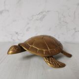 Brass turtle jewelry box