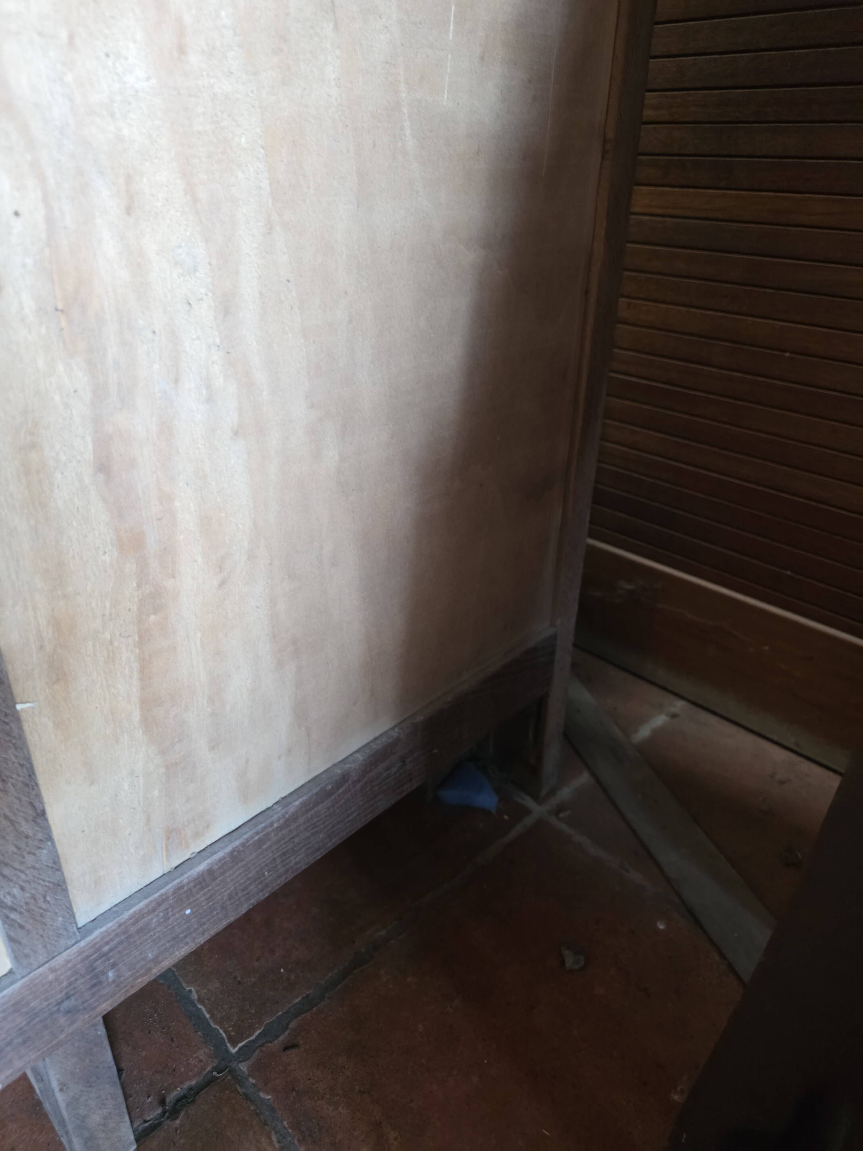 Antique double curtain cabinet in oak