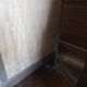 Antique double curtain cabinet in oak