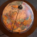 Mappemonde taride  sur socle bois 3 pieds lumineuse