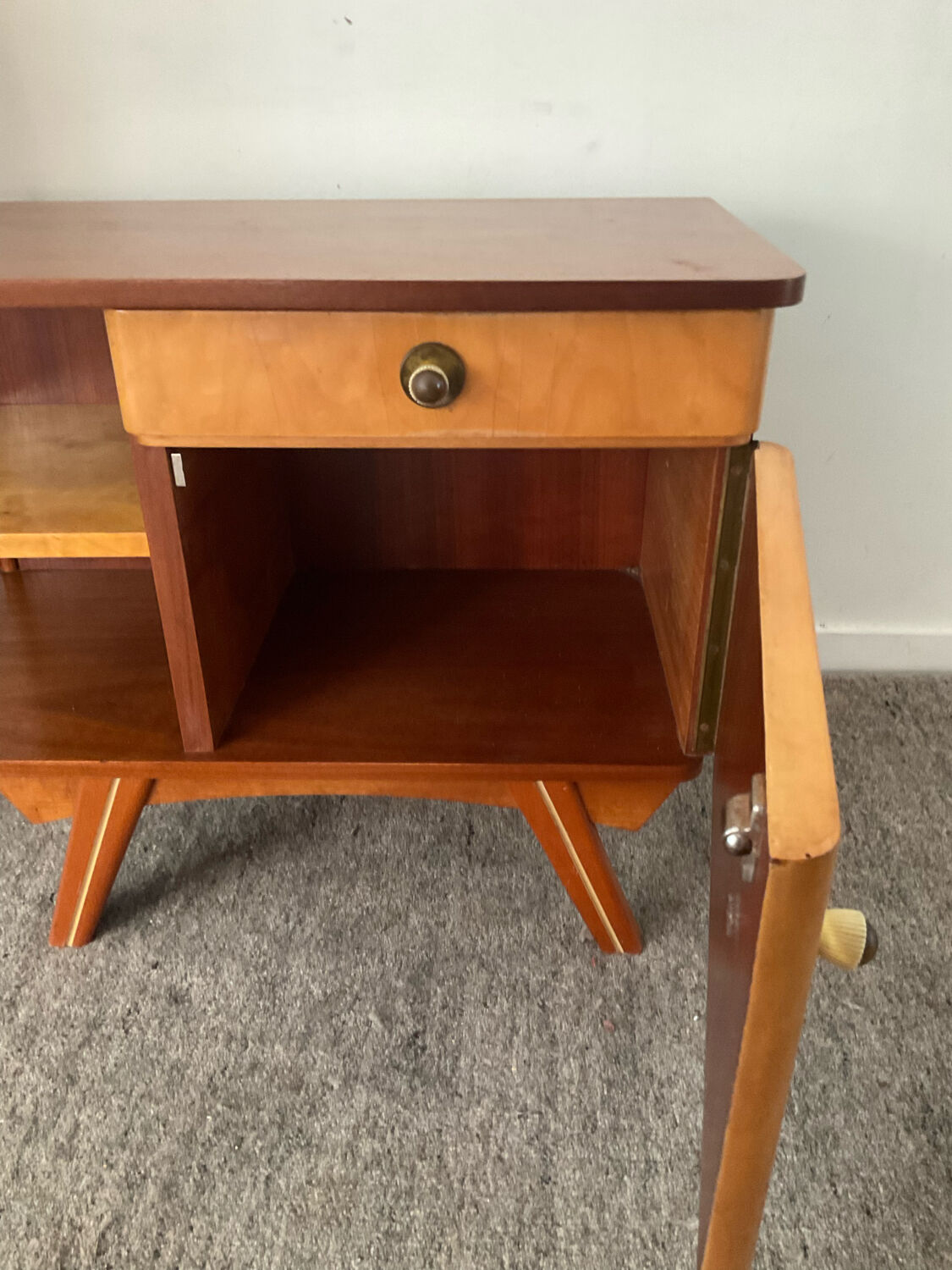 Vintage teak bedside table from the years 50-69