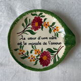 Vintage Gabriel Fourmaintraux ashtray, Desvres