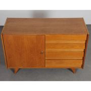Vintage oak storage by Jiri Jiroutek, model U-458, 1960