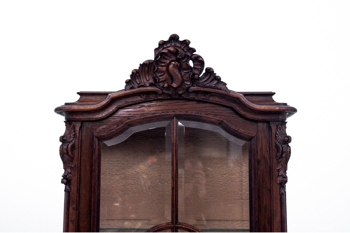 Oak display cabinet, France, around 1900. Antique.