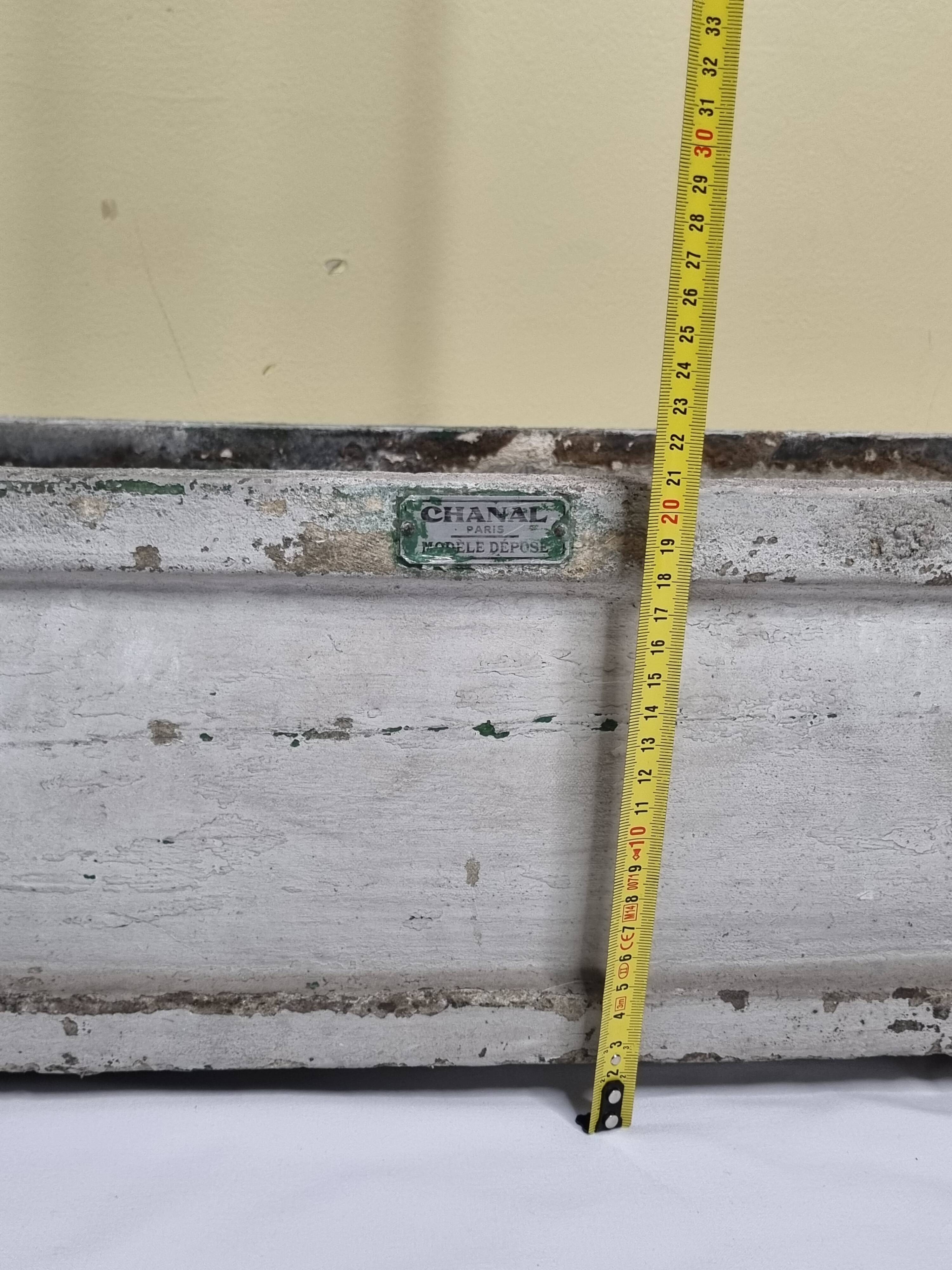 Vintage concrete planters "Chanal Paris", 55 cm