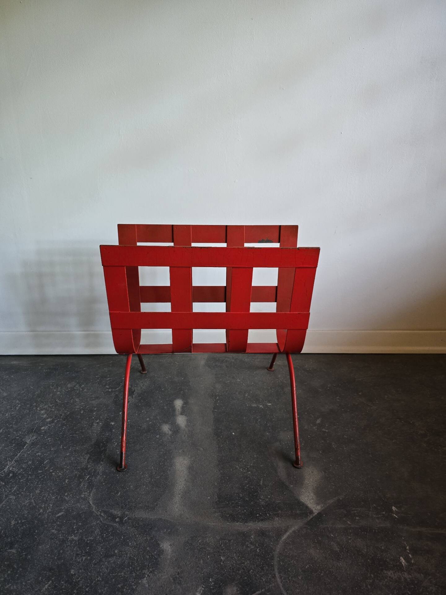 70s Metal Stand for Newspaper, Towel or Wood