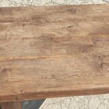 Solid oak farmhouse table with one drawer