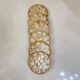 Art Deco Handmade Set of 6 Rattan Coasters with a Pearl Finish
