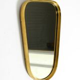 Small solid Mid Century brass wall mirror by Münchener Zierspiegel