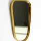Small solid Mid Century brass wall mirror by Münchener Zierspiegel