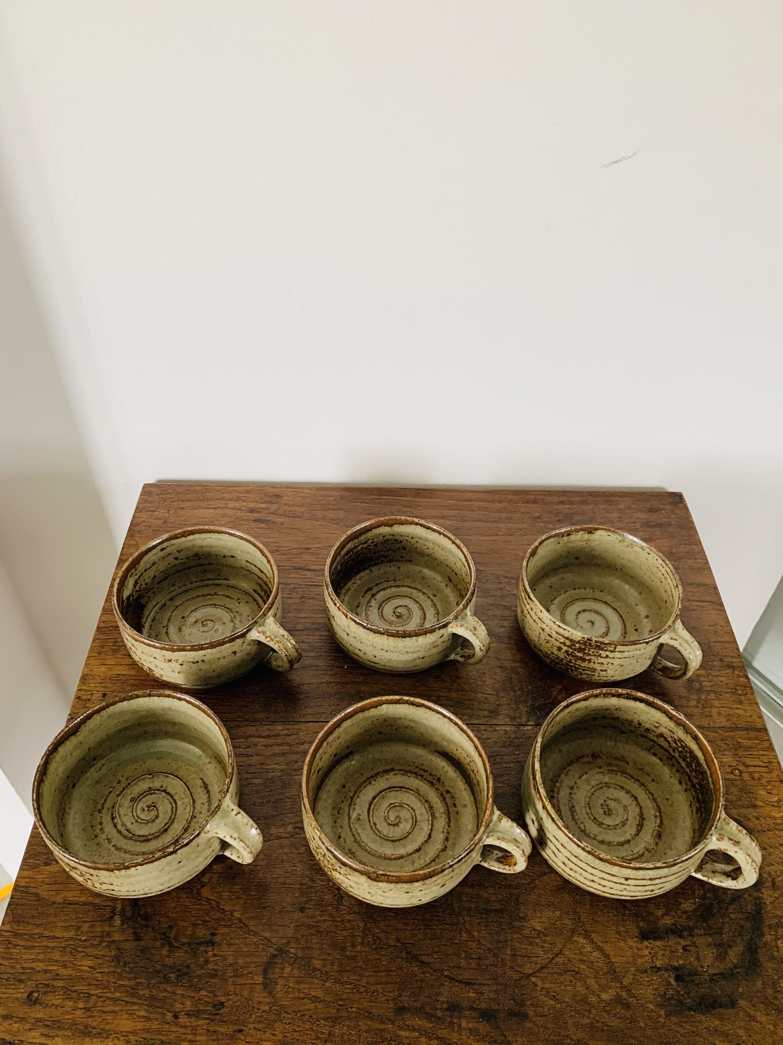 Lot of Villenauxe sandstone cups Made in France