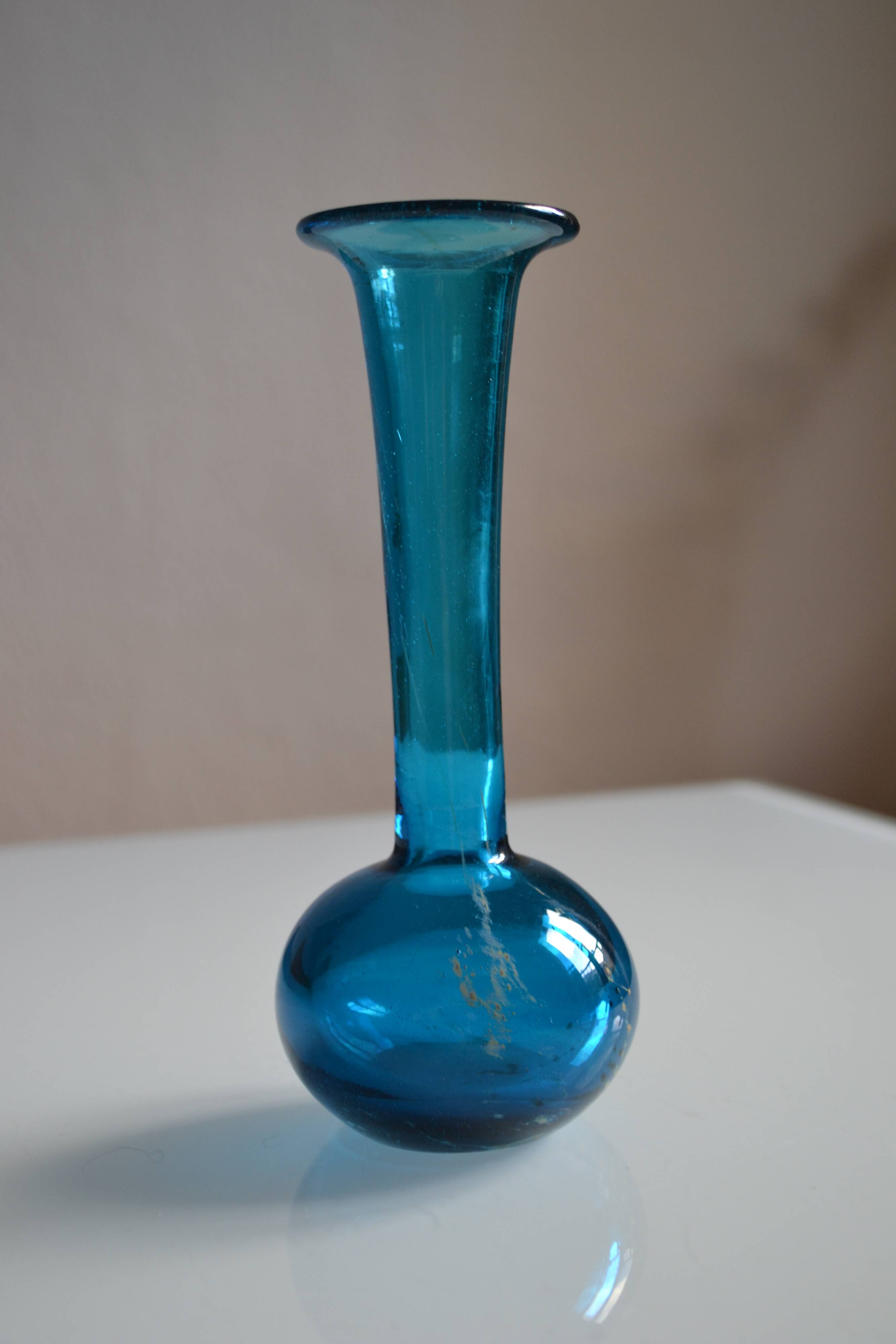 Vase by Michael Harris for Mdina studio in Malta 60s 70s
