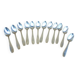 12 art deco spoons silver metal goldsmith's hallmark
