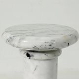 White Carrara Marble Column Italy 1970s