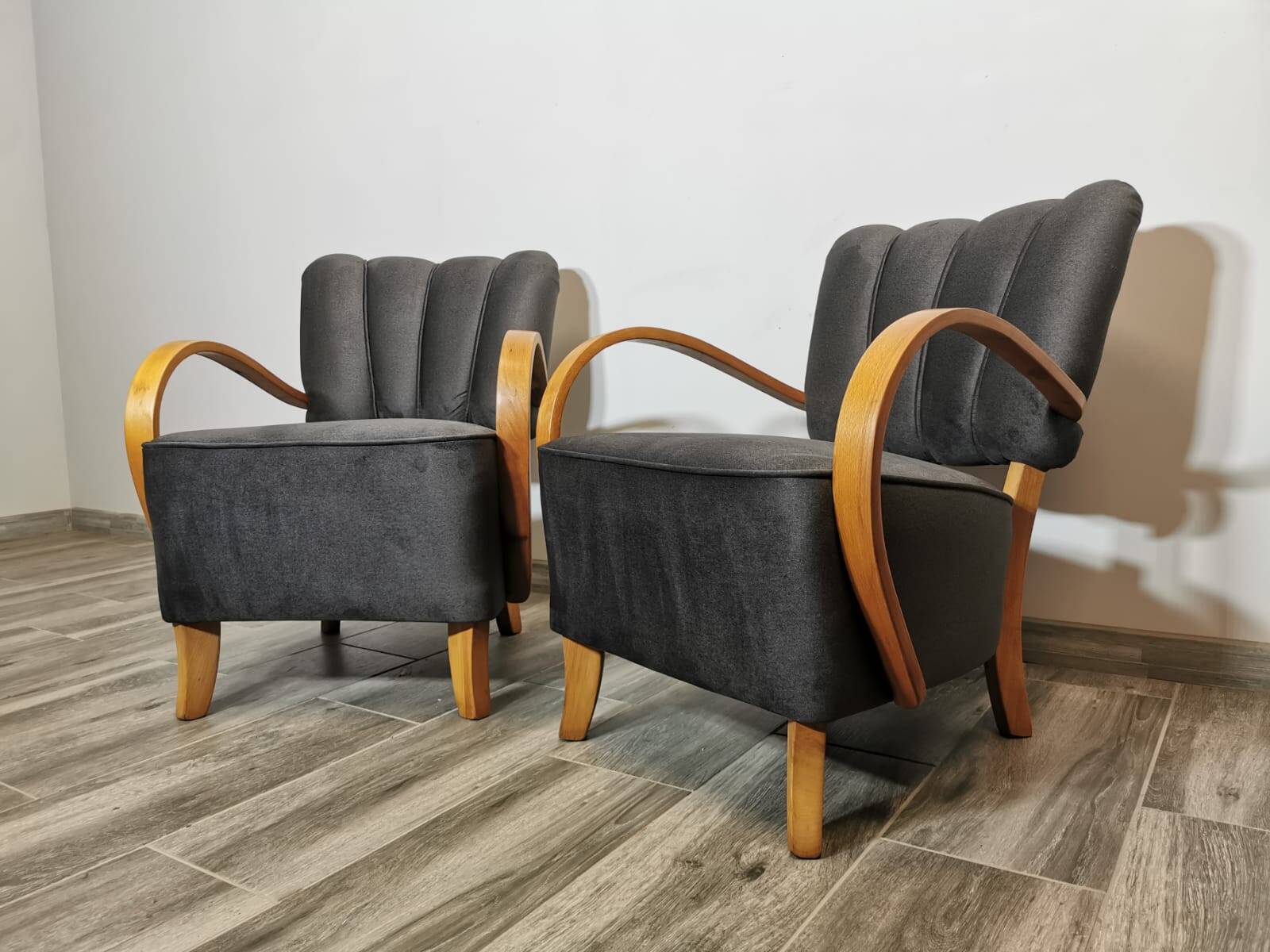 Armchairs by Jindřich Halabala, 1950s, Set of 2