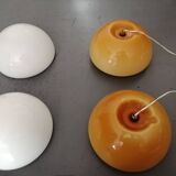 Paire de lampes de table en verre vintage