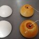 Paire de lampes de table en verre vintage